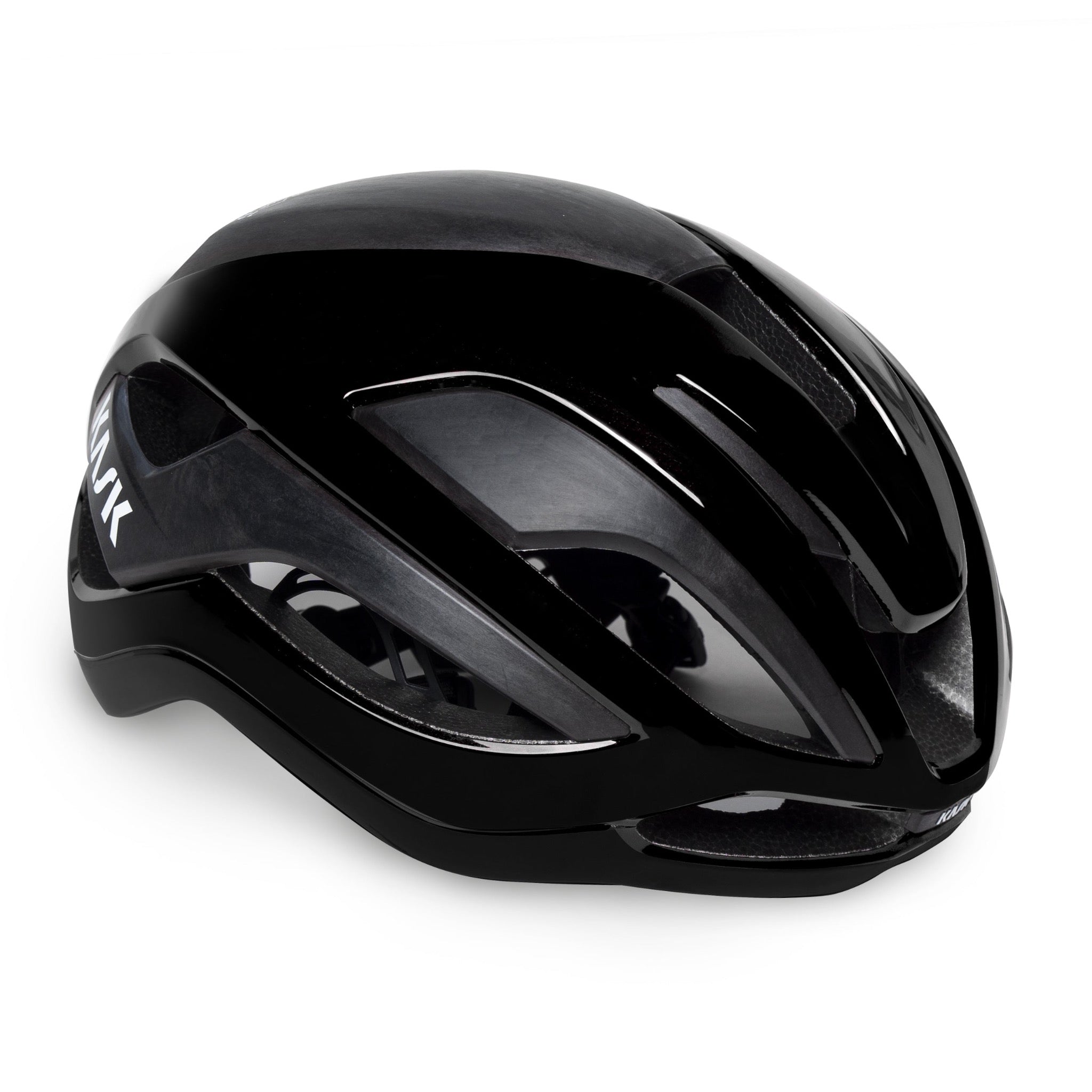 Cykelhjelm fra Kask. Modellen er Elemento og farven sort.