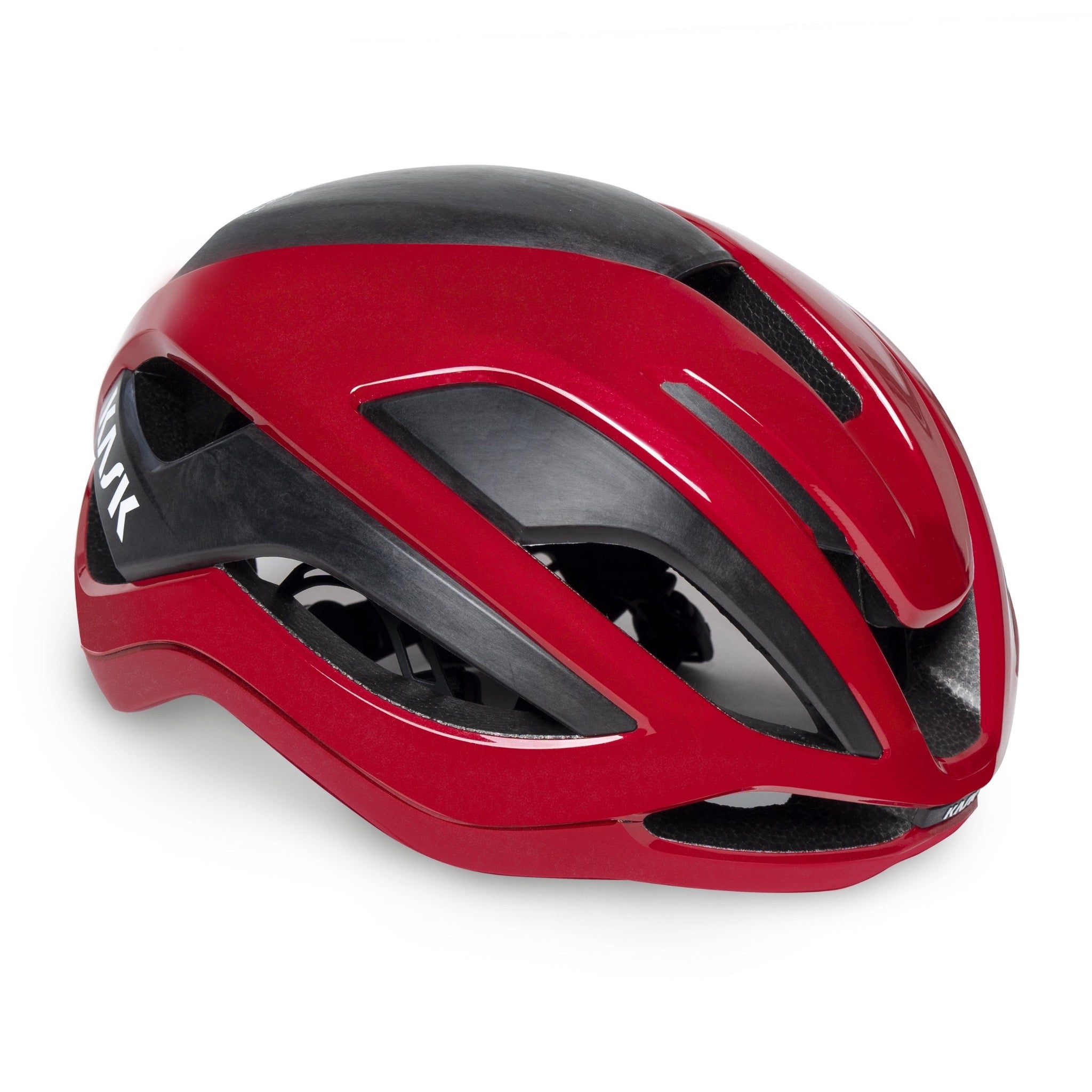 Cykelhjelm fra Kask. Model Elemento i farven rød. 