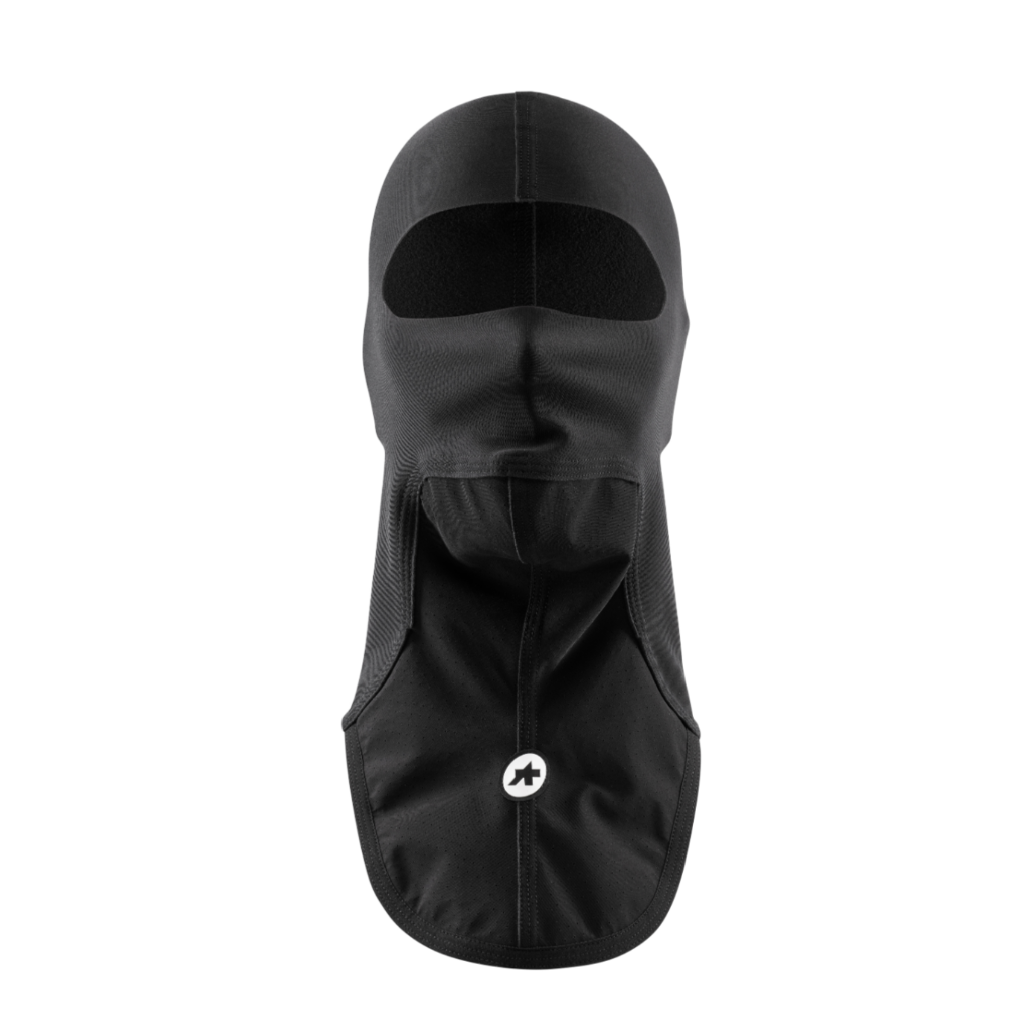 Sort Face Mask fra Assos. Har det klassiske Assos logo nederst foran.